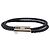 Hermès Bracciale in pelle Tourni Tresse HERMES in nero e argento per uomini - vista 2