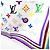 Sciarpa Louis Vuitton Multicolor Muffler I Love Monogram Bianco - vista 2