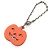 Hermès Hermes accessory bag charm pumpkin orange leather keychain key ring handbag jack-o'-lantern women's HERMES