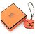 Hermès Hermes accessory bag charm pumpkin orange leather keychain key ring handbag jack-o'-lantern women's HERMES - view 7
