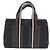 Borsa Hermès Troca Horizontal PM per uomini e donne in pelle e cotone nero, marrone scuro