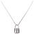 Collana con Pendente Logo LV LOUIS VUITTON Lockit in Argento per Uomini e Donne