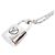 Collana con Pendente Logo LV LOUIS VUITTON Lockit in Argento per Uomini e Donne - vista 2