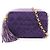 Bolso de Hombro de Tela Matelassé Chanel Púrpura