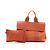 Borsa Hermès Valparaiso PM in pelle con design Toile Chevron, marrone, per donne