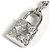 Louis Vuitton Pendente in diamante Lockit XS Accessorio Gioielli Collana in oro per Uomini e Donne Argento