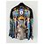 Blazer Versace de seda com estampa de mitologia grega preto azul dourado - vista 2