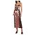 Vestido maxi Gucci de seda duchesse con encaje negro rosa melocotón - vista 6