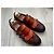 Mocassini Santoni in pelle marrone e bordeaux con nappe Caramello - vista 2
