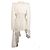 Blazer Corsé Drapeado de Encaje Alexander McQueen Beige Blanco - vista 2