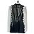 Giacca Alexander McQueen in pelle nera e pizzo bianco Nero