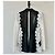 Giacca Alexander McQueen in pelle nera e pizzo bianco Nero - vista 2