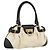 Borsa a mano Salvatore Ferragamo in tela beige e nera Auth ka2979 Nero