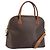 Céline CELINE Macadam Canvas Hand Bag PVC Leather 2way Brown Gold Auth ka2994 Golden