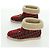 Botas Horsebit GUCCI Moutón Rojo Oro Auth ARZ016M Roja Dorado - vista 3