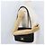 BALLY Borsa a Spalla a Catena Trapuntata in Nylon Nero e Oro Auth 160374 D'oro - vista 25