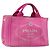 PRADA Canapa PM Borsa a mano in tela rosa oro Auth hk3537 D'oro