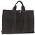 Hermès HERMES Fourre Tout MM Borsa Tote Canvas Nera Auth 174096 Nero