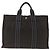 Hermès HERMES Fourre Tout MM Borsa Tote Canvas Nera Auth 174096 Nero - vista 13