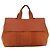 Hermès HERMES Valparaiso MM Handtasche Canvas Leder Orange Silber Auth ka2867 - Ansicht 13