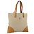 PRADA Tote Bag aus Canvas Beige Silber Authentisch bs33740