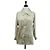 CHANEL COCO Marke Bluse Langarm-T-Shirt Seide Größe 38 Beige CC Auth ARZ187V