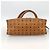 Borsa a Spalla MCM Vicetos Logogram in Pelle PVC Marrone Oro Auth 172151 D'oro - vista 5