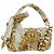 Borsa Mamma Baguette in tela Zucca FENDI Fenderche VERSACE bianca Auth 173367SAM
