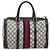 Borsa a mano GUCCI GG Supreme Sherry Line PVC Blu Navy Oro Rosso Auth 173870 D'oro - vista 2