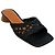 Sandali Slide Simone in pelle nera all'uncinetto Staud Nero