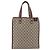 Borsa tote Gucci GG Supreme Web Sherry Line in PVC beige e oro 211135 Auth BA11208 D'oro - vista 13