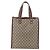 Borsa tote Gucci GG Supreme Web Sherry Line in PVC beige e oro 211135 Auth BA11208 D'oro - vista 2