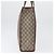 Borsa tote Gucci GG Supreme Web Sherry Line in PVC beige e oro 211135 Auth BA11208 D'oro - vista 4