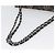 Borsa a Spalla con Catena CHANEL Satin Nero Argento CC Auth ARZ448A - vista 8