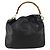 Borsa a Spalla in Pelle Gucci Bamboo 2way Nera Oro 001 1014 1577 Auth 172306 Nero D'oro - vista 13