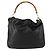 Borsa a Spalla in Pelle Gucci Bamboo 2way Nera Oro 001 1014 1577 Auth 172306 Nero D'oro - vista 2