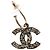 Orecchino CHANEL Pierce in metallo Argento CC Auth bs33640 - vista 2