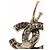 Orecchino CHANEL Pierce in metallo Argento CC Auth bs33640 - vista 4