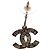 Orecchino CHANEL Pierce in metallo Argento CC Auth bs33640 - vista 7