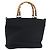 Borsa a mano Gucci Bamboo in tela nera e argento 000 1998 0540 Auth 173942 Nero