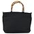 Borsa a mano Gucci Bamboo in tela nera e argento 000 1998 0540 Auth 173942 Nero - vista 2