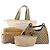 GUCCI GG Canvas Micro GG Supreme Pouch Bag PVC 4 Set Beige Weiß Auth ki6375