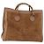 Bamboo Borsa a Spalla GUCCI in Camoscio Marrone Oro 002 1434 0259 Auth ep13442 D'oro