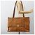Borsa tote MCM Logogram Vicetos in PVC marrone e oro Auth ki6533 D'oro - vista 22