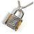 Louis Vuitton M62668 Collier aus Tigerauge Braun Silber