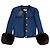Giacca in tweed blu Saint Laurent