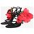 Dolce & Gabbana Schwarze Satin-High Heels mit Blütendetails - Größe EU 38 - Ansicht 2