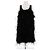 Sonia Rykiel Schwarzes Baumwollkleid mit Federn