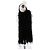 Sonia Rykiel Schwarzes Baumwollkleid mit Federn - Ansicht 3