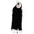 Sonia Rykiel Schwarzes Baumwollkleid mit Federn - Ansicht 4